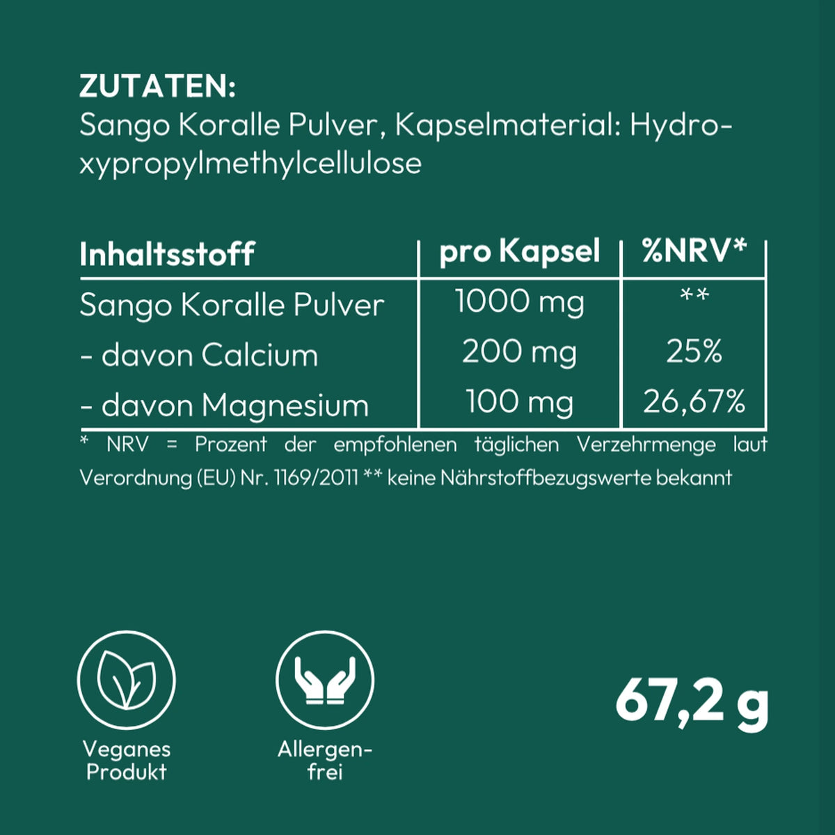GRATIS - Sango-Kapseln Magnesium + Calcium
